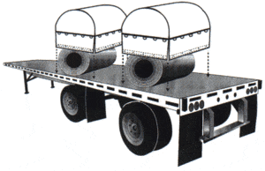 Coil Tarp on Flatbed Trailer